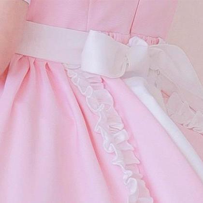Pink Maid Outfit Sweet Lolita Dress Cosplay Maid..