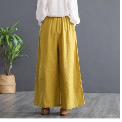 100% Linen Long Pants Soft Linen Pants Woman..