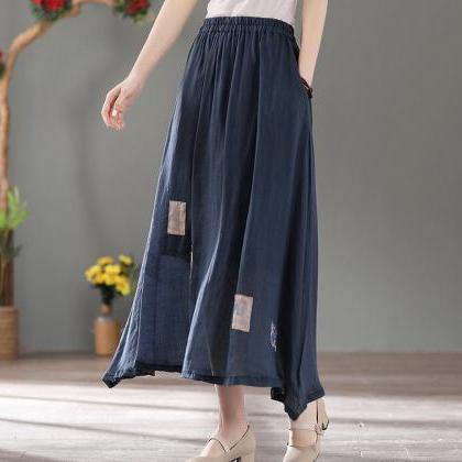 Woman Patchwork Skirts Summer Skirts Fashion Loose..