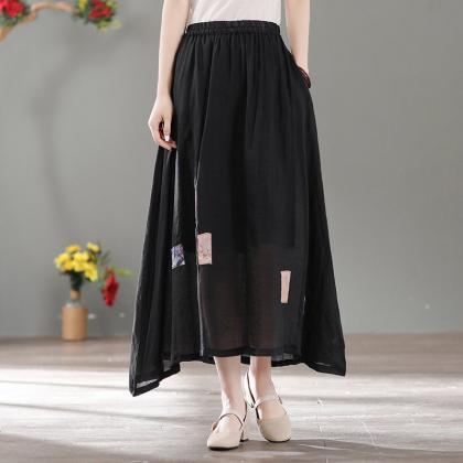 Woman Patchwork Skirts Summer Skirts Fashion Loose..