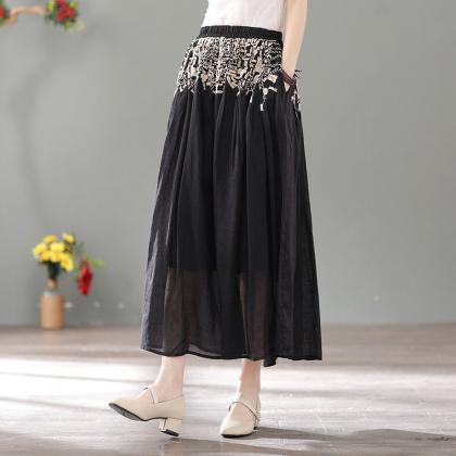 Woman Fashion Summer Skirts Loose Skirts Soft..
