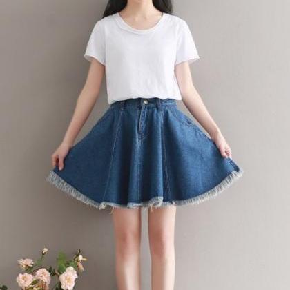 Woman Fashion Skirt Summer Skirt Demin Clothing..
