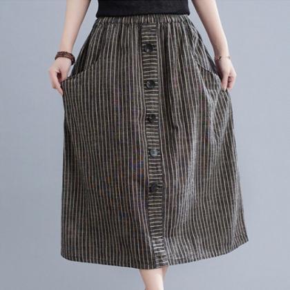 Woman Fashion Dress Summer Skirt Linen Cotton..