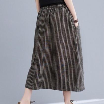 Woman Fashion Dress Summer Skirt Linen Cotton..