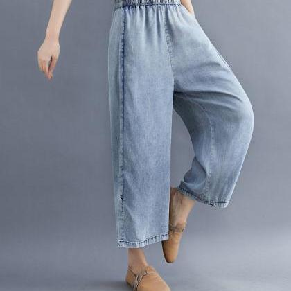 Woman Fashion Loose Jeans Demin Pants Oversize..