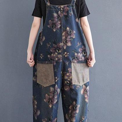 Woman Fashion Strappy Jeans, Overalls Pants,..