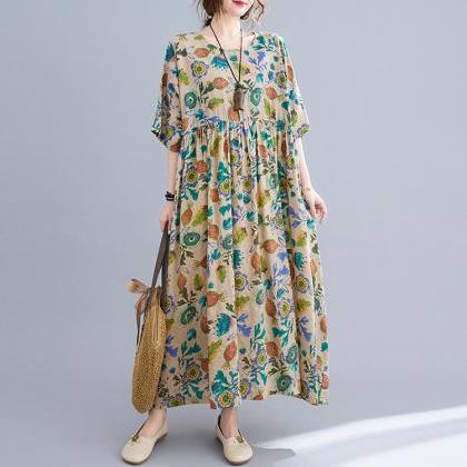 Woman Plus Size Dress Summer Loose Dresses Fashion..