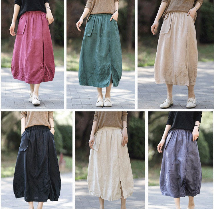 Woman Linen Skirts Linen Dress Summer Skirts Fashion Skirts Women Linen Skirt