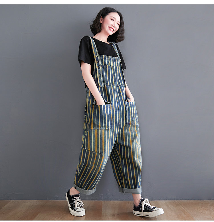 Woman Loose Jeans Pants Casual Pants Overalls Oversized Baggy Ladies, Women Overalls With Pockets Loose Jumpsuit Denim Wide Leg Jumpsuit