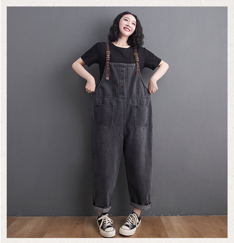 Woman Loose Jeans Oversize Pants Loose Pants Casual Jeans Strappy Jeans Overall Pants Demin Pants