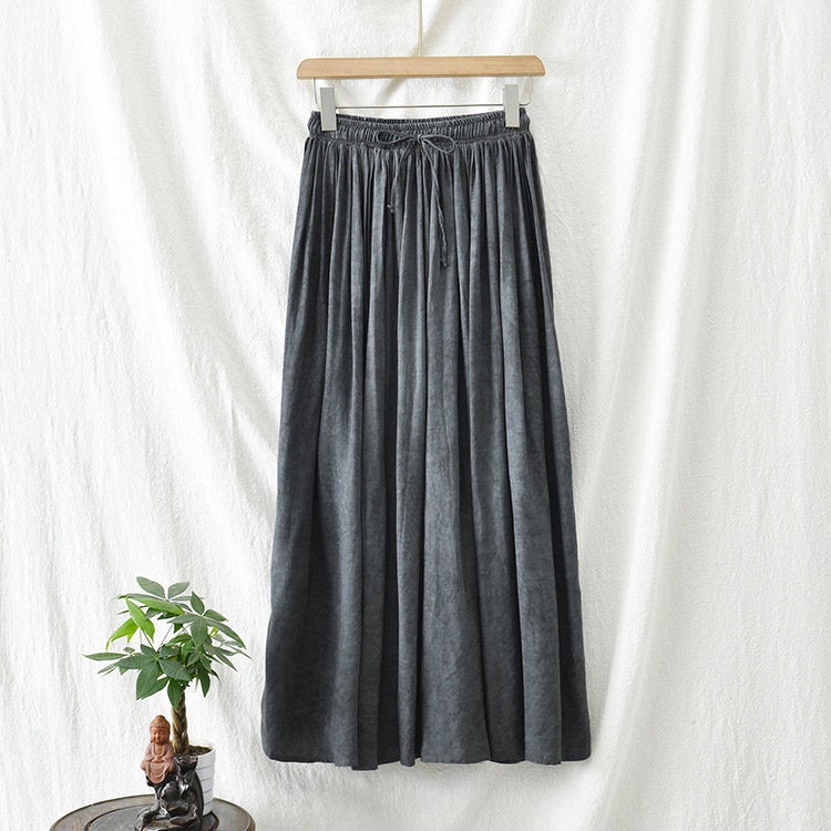 Woman Fashion Linen Skirt Linen Cotton Skirt Summer Skirt Soft Linen ...